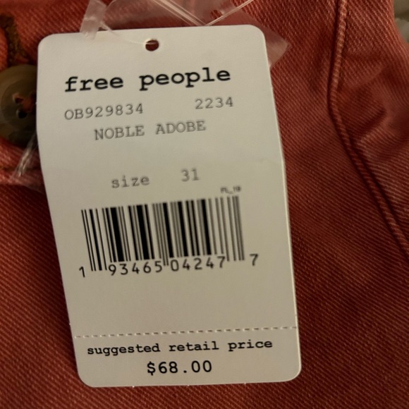 free people stretch denim I think a little tight in waist for a 31 - Picture 2 of 7